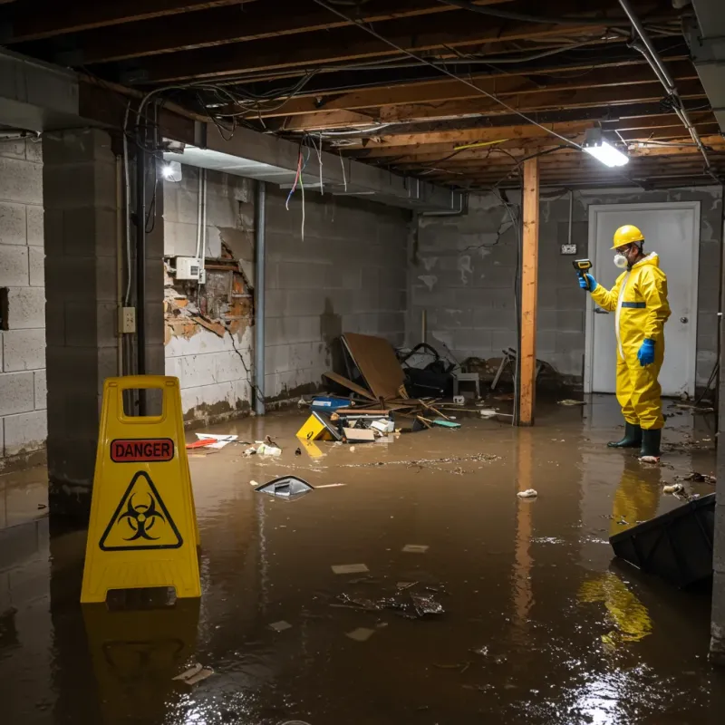 Flooded Basement Electrical Hazard in Sheridan, IN Property