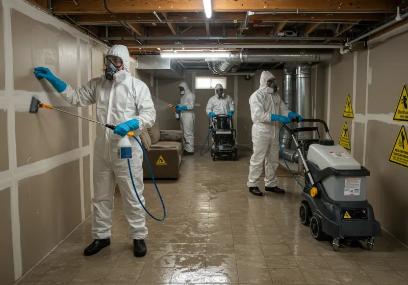 Basement Moisture Removal and Structural Drying process in Sheridan, IN